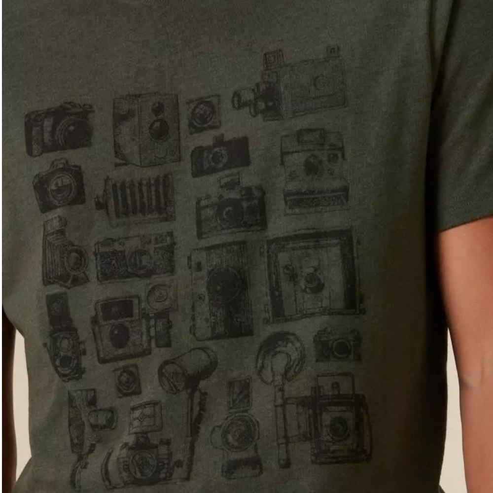 NEW! Olive Green Vintage Camera Shirt / Banana Republic Size M